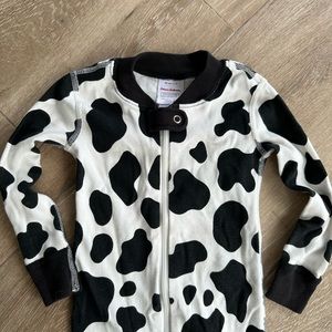 Cow Print Full Zip Toddler Pajamas